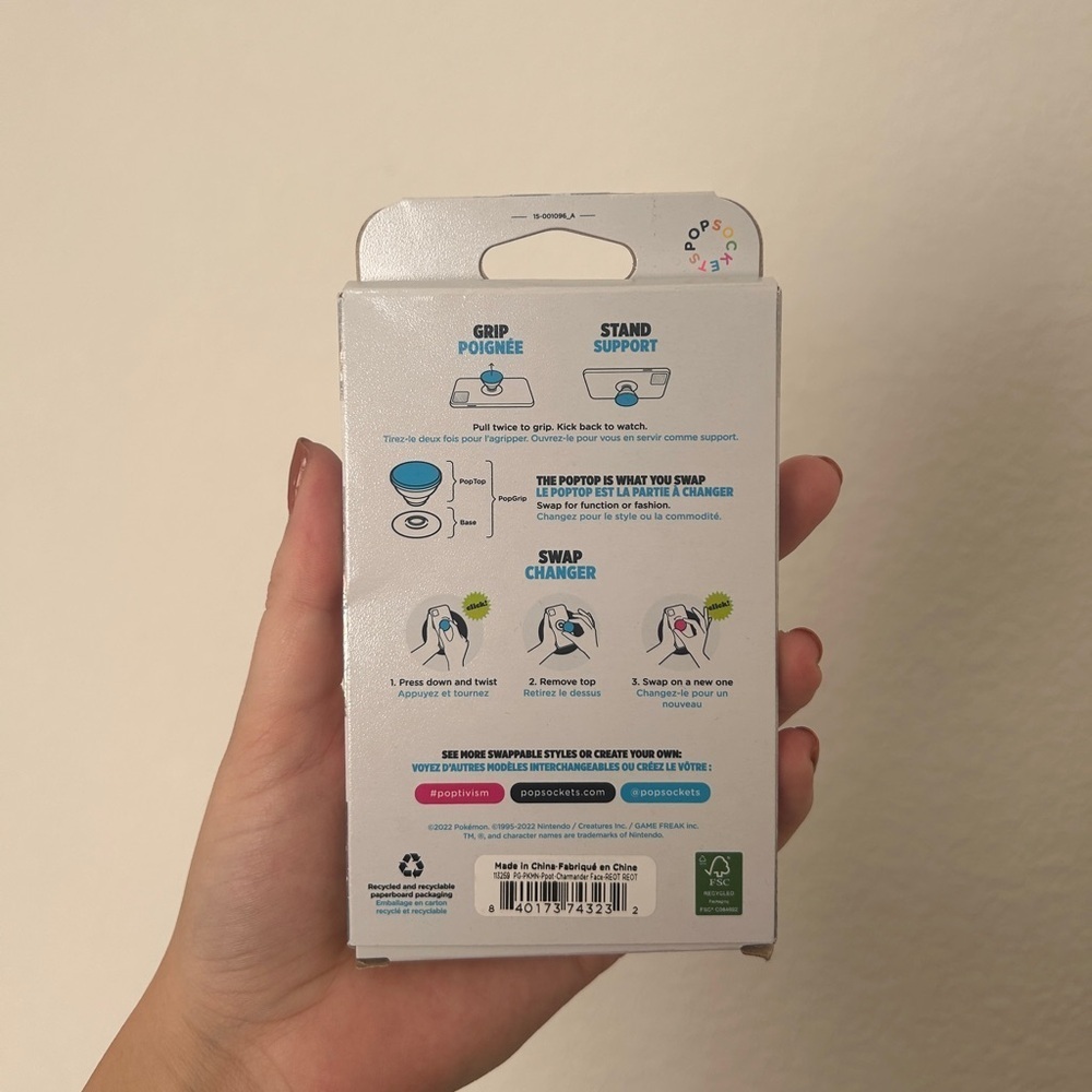 Pokemon Charmander Pop Socket - Phone Grip with Expanding Kickstand- NIB - Picture 7 of 7